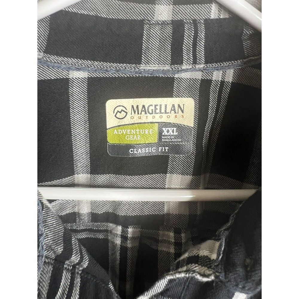 Magellan Outdoors Adventure Gear Womens XXL Black Plaid Flannel Classic Fit - Picture 3 of 12
